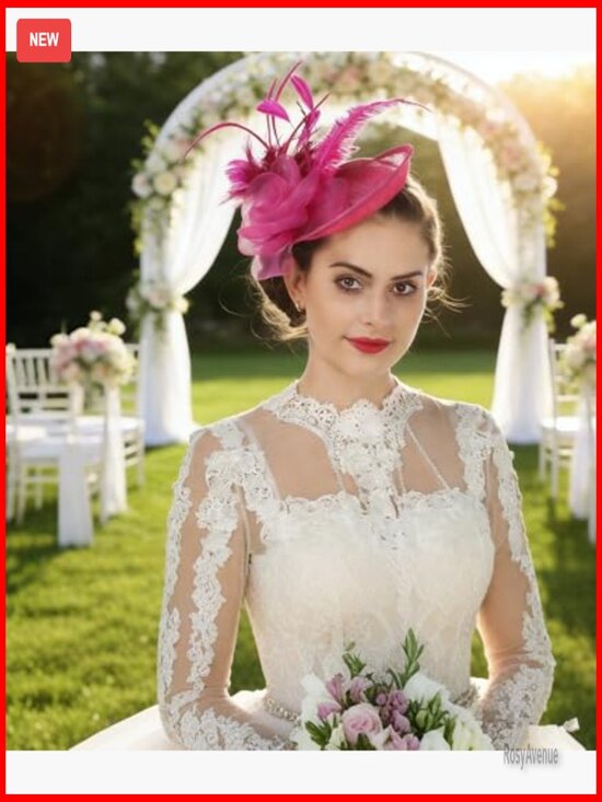 Women\'s Fascinator Hat with Feathers and Veil for Wedding Cocktail Party main image 4